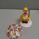 Reallnaive Silly Goose with Raincoat Candle Holder Cute Duck Candle Holder Silly Goose with Floral Umbrella Decorative Candlestick Stand for Home Spring Living Room Garden Decor