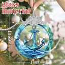 Christmas Ornaments - Stained Glass Decor - Christmas Tree Decorations - Gifts for Friends & Gift Exchange (Anchor)