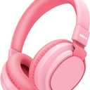 MIDOLA Kids Headphones Wireless Bluetooth 5.4 68H Play Time Volume Limit 85/94dB Over-Ear Foldable Headset,Type-C Fast Charging,with Wired Aux Mic for Toddler Boy Girl Pad Tablet Pink