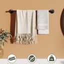 Towel Bar 24inch, Stainless Steel Bathroom Towel Rack Wall Mounted, Heavy Duty Towel Rod, Towel Holders for Bathroom, Kitchen (Oil Rubbed Bronze)