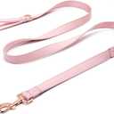 Dog Leash 6ft Long,Traffic Padded Two Handle,Heavy Duty,Double Handles Lead for Control Safety Training,Leashes for Large Dogs or Medium Dogs,Dual Handles Leads (Pink, 25MM*6FT)