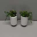 Hollyone Artificial Succulents Plants Set of 2 Faux Succulents 9" Fake Succulent Plants in Ceramic Pot Succulent Plant for Desk Modern Home Living Room Office Table Shelf Bathroom Decor (Style 1)