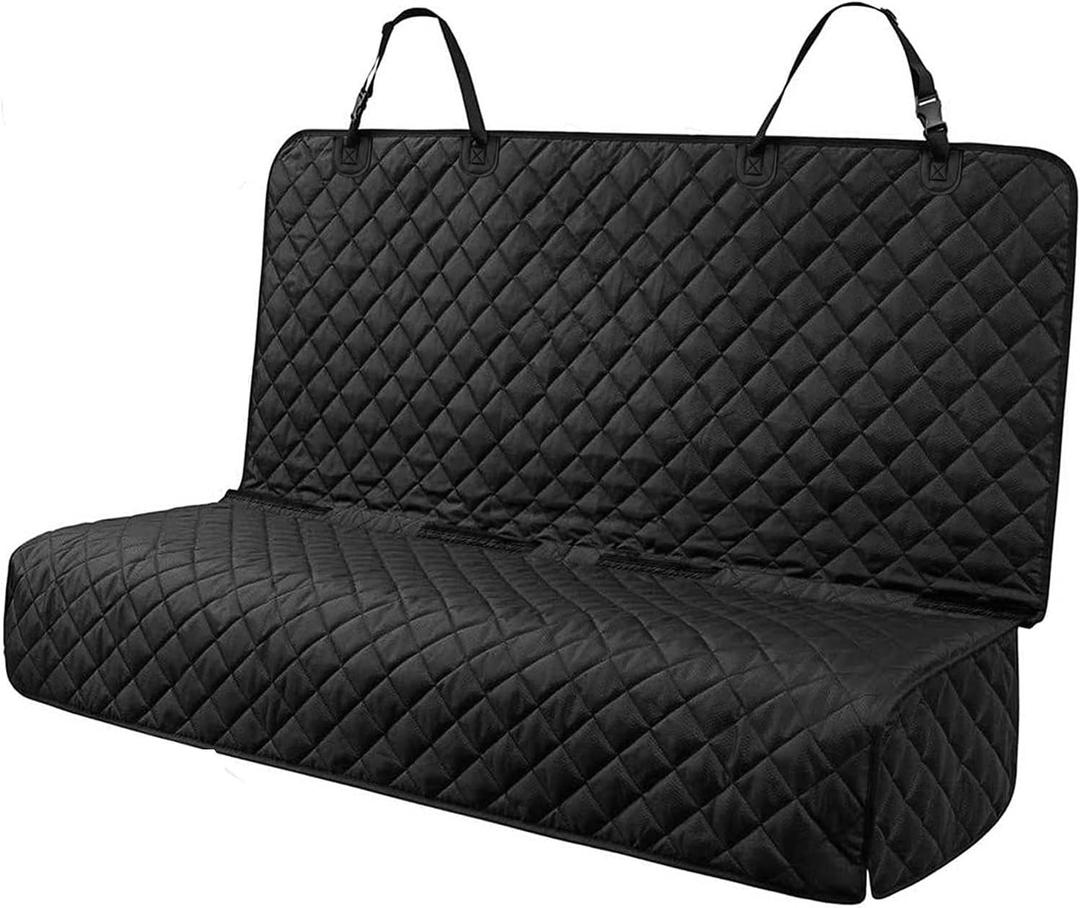 Waterproof Scratchproof Pet Bench Seat Covers for Cars, SUVs, Nonslip Durable Back Seat Cover for Dogs, Washable Backseat Protection (Black)