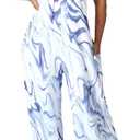 UIOKLMJH Women Fashion Print Off The Shoulder Pocket Bra Print Jumpsuit (Small, 11208)