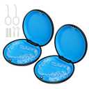 2 Pack Retainer Case, Compatible with Invisalign, Cute Orthodontic Slim Aligner Case with Removal Tool and Brush, Black