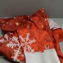 BETGINY Merry Christmas Tablecloth 60 Inch Round Winter Red White Snowflakes Table Cloth Dust-Proof Wrinkle Resistant Rustic Tablecloth for Holiday Party Dining