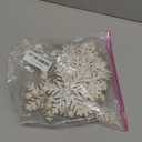 Glitter Christmas Wooden Snowflake Garland Banner Rustic Winter Garland Snow Banner Christmas Winter Themed Party Decorations Supplies for Xmas Tree Home Mantel Fireplace Window Decorations