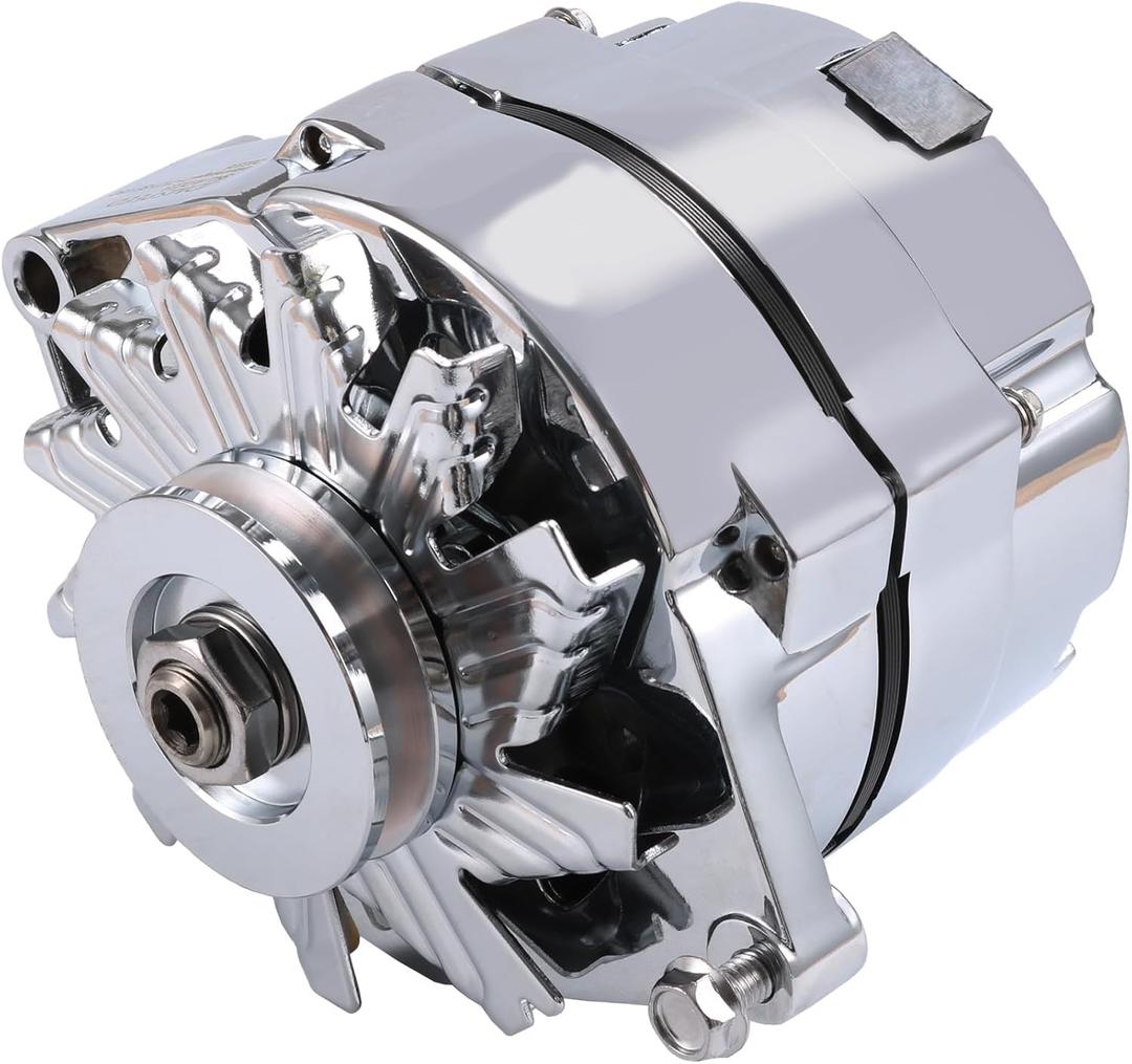 JDMSPEED New Alternator Chrome Replacement For Chevy BBC SBC 110Amp 1 Wire High Output RA00114