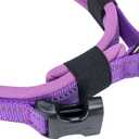EXCELLENT ELITE SPANKER Reflective Dog Collar Classic Soft Padded Breathable Nylon Adjustable Pet Collar with Quick Release Buckle for Boy Girl Male Female Dogs Training(Purple-L)