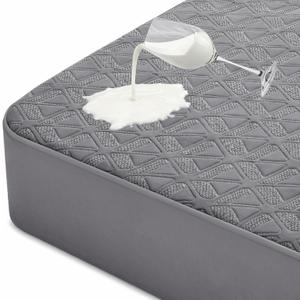 Waterproof Mattress Protector King Size, Soft Breathable Mattress Pad with Deep Pocket 8"-21", Noiseless 3D Air Fabric Cooling Mattress Cover for Bed, Machine Washable, Grey