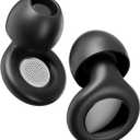 Sleep Earplugs - 45dB Highest SNR Noise Cancelling Ear Plugs for Sleeping, Side Sleepers - Ultra Soft Reusable Silicone Hearing Protection for Snoring, Travel, Concerts & Noise Sensitivity (Black)