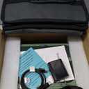 ODSD Cordless Electric Lunch Box for Adults, 16000mAh Rechargeable Self-Heating Lunch Box Food Warmer with Timer & Adjustable Heating, 34oz/1L Container with Insulated Bag for Office Car Outdoor (Green/Dark Green)