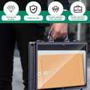 Trade Show Display Case Table Top Portable Aluminum Sports Card Display Case Frame with Clear Acrylic Showcase with Locks for Jewelry Craft Collector Shows