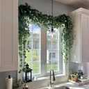 CQURE 48Pcs Eucalyptus Garland,Artificial Eucalyptus Leaves Table Greenery Garland Wreath Vines for Wedding Party Table Bedroom Wall Room Decor