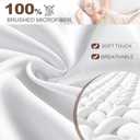 FreshCulture Twin Fitted Sheet - Hotel Quality - Ultra Soft & Breathable - Brushed Microfiber - Deep Pocket - Cooling Fitted Sheet for Twin Size Bed (White)