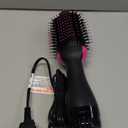 Hair Dryer Brush Blow Dryer in One, Upgraded 4 in 1 Hair Dryer and Styler Volumizer with Negative Ion Anti-frizz Ceramic Titanium Barrel Hot Air Hair Straightener Brush (Black/Pink)