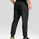G Gradual Men's Fleece Joggers with Zipper Pockets Winter Warm Pants Water Resistant Athletic Workout Gym Sweatpants for Men (Black, XL)
