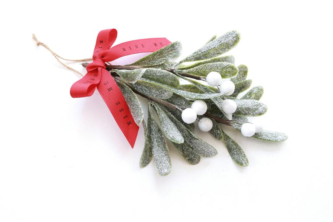 Hanging Mistletoe, Mistletoe Kissing Ball, Mistletoe Decoration, Mistletoe Ornament, Mistletoe Ball, Artificial Mistletoe