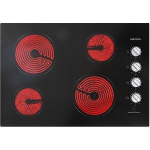 30 Inch Electric Cooktop 4 Burners, ETL Safety Certified Built-in Stove Top Burner with Knob Control, Premium Wear-Resistant Glass, Hot Surface Indicator, 7000W Hardwired for Kitchen