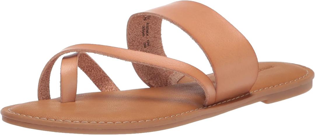 Amazon Essentials Women's One Band Flip Flop Sandal (6, Natural)