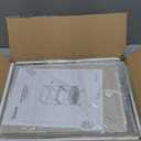 4-Tier Tall Side Table with Optional Wheels, Narrow End Table with Drawer and Shelves, Tall Nightstand for Dorm, 30" High Small Storage Table for Living Room, Bedroom, Bathroom, Black &Grey