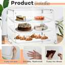 3 Pack Clear Acrylic Bakery Display Case Tray 20.7 x 12.6 x 1.1" Acrylic Tray Bakery Display Case Countertop Replacement for 2/3/4 Tier Pastry Baked Goods Bread Bagel Retail Commercial Home