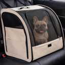 Dog Car Seat for Small Medium Dogs & Cats, Soft-Sided, Beige