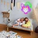 Anime Cartoon Glamrock Roxanne Wolf Neon Signs for Wall Decor,USB Dimmable Cartoon Game Neon Light for Bedroom Gaming Room Man Cave Bar Birthday Gifts(12.7 * 15.7in) (Purple)