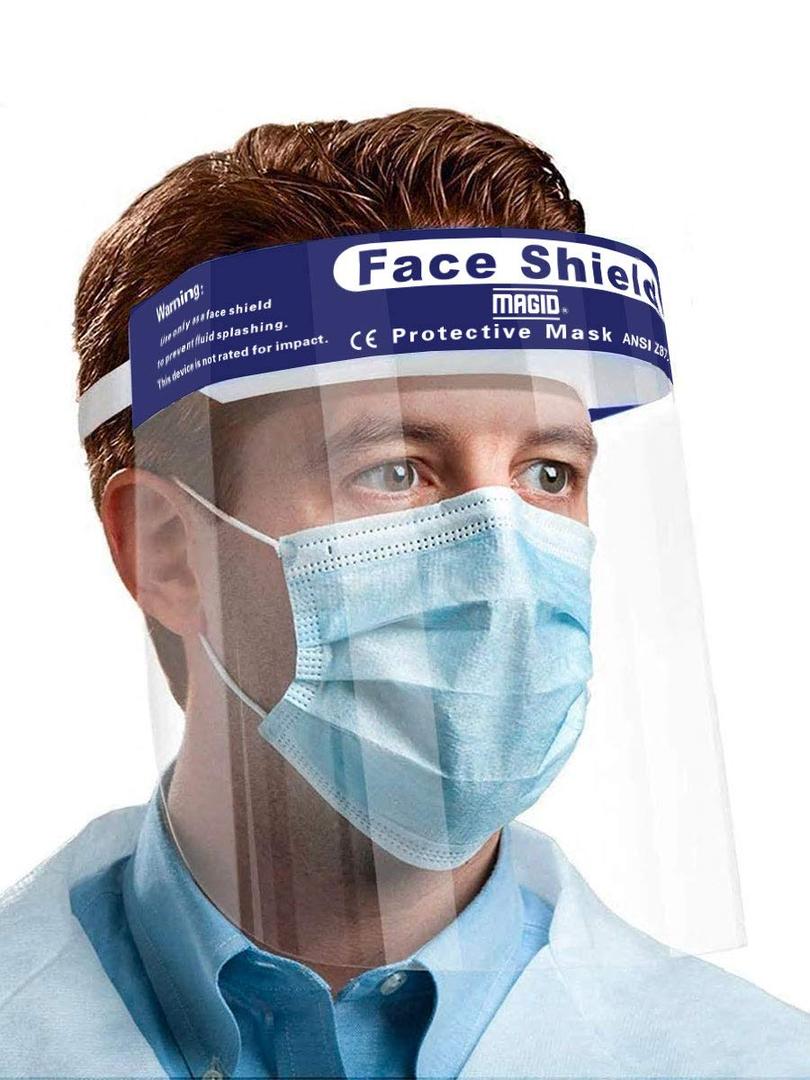 Magid Reusable Latex Free Clear Anti Fog Full Face Shield - FS004