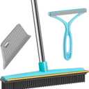 SOCCSO Carpet Rake for Pet Hair Removal (3 Pack),Dog Cat Fur Remover Rubber Broom,Carpet Rake - 60" Long Handle Lint Shaver Cleaner Tools,Scraper Brush for Carpet,Rug,Car Mat,Couch,Pet Bed,Furniture