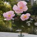 Giant Flowers,Oversized Artificial Flower with Gradient Petals,Large Paper Floral Decor with Stand for Wedding Backdrops, Event Parties, Photo Booth Props, Home Decoration (Pink)