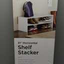 Whitmor Stackable 31" Extra Wide 2-Shelf Storage Organizer, White