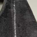 Yimobra U-Shaped Toilet Bath Mat Set 2 Piece - Super Soft Absorbent Quick Dry Memory Foam Bathroom Rugs, Machine Washable Non Slip Floor Carpet for Tub Shower & Single Sink (17x24 & 24x20, Black)