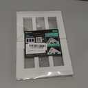 [4 Pack] BESTTEN 3 Gang Mid-Size Screwless Outlet Cover, Midway Decorative Wall Plate, USWP6 Gloss Snow White, Midsize H4.88" x W6.74"