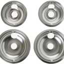 GE Appliances Range/Stove/Oven Drip Pan Set, 4-pack, GE Appliances Manufactured OEM Part,GE68C