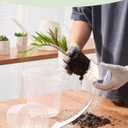 homenote Clear Nursery Pots for Plants,3/4/5/6.7 Inch Plant Pot for Planting Plastic Seedling Pots with Drainage Holes Seed Starter Pot Flower Pots High Transparency with 20 Plant Labels (36 Pack)