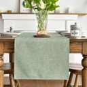 Artoid Mode Sage Green Table Runner, Seasonal Spring Summer Washable Kitchen Dining Table Decoration for Home Party Decor 13x108 Inch