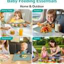 Silicone Placemat for Toddler Eating: Wipe Clean & Roll Up in The Diaper Bag - Table Mat for Restaurant/Travel/On-The-Go
