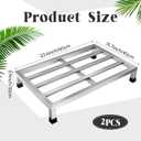MorningRo 2 Pack Dunnage Rack 23.6" Long x 15.8" Wide, 4" Height Stainless Steel Dunnage Rack 1000 lbs Capacity Storage Commercial Food Service Storage in Restaurant Kitchens Shop