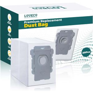 LOVECO 20 Pack iRobot Vacuum Bags Compatible for iRobot Roomba i7 i7+ j7 j7+ i5 j6 j6+ j8 j8+ j9 i3 i4 i6 i8 Plus Version, s9 s9+, I & S & J Series Roomba Bag, Dirt Disposal Bags Replacement