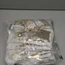 20 Pack Champagne Gold Foil Fringe Curtains 3.2ft x 9.8ft Foil Curtain Backdrop Metallic Tinsel Curtains Streamer Photo Booth Backdrop for Birthday Party Engagement Bachelorette Party Decorations