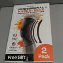 DR. BRACE ELITE Knee Brace with Size Stabilizer (2 Pack) Knee Brace for Women & Men, Workout, Sports, Daily Knee Compression Sleeve for Maximum Knee Pain Support & Fast Recovery (Zeus, Medium)