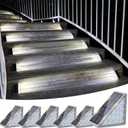 VOLISUN Solar Stair Lights 6 Pack, Solar Step Lights Waterproof IP67, Outdoor Step Light with 13 LEDs, Outdoor Lighting Decor for Yard Stair, Patio, Front Step, Front Porch and Deck(Cool White)