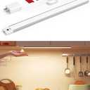 Hand Wave Gesture Under Cabinet Lights,11.8 Inch Plug in Kitchen Counter Sink Light with Dimmable and Color Brightness Adjustable Over Sink Lighting Closet,IR Hand Motion Sensor LED Above Stove Shelf (1pack-30cm, Silver)