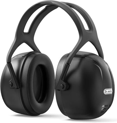 Dr.meter Noise Cancelling Headphones, SNR 35dB Noise Reduction Ear Muffs Safty Earmuffs, Ear Protection for Range Yard Work Mowing Construction Workshop with Noise