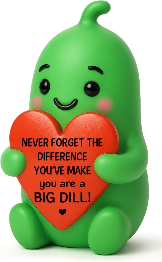 2 x Retirement Gifts for Women Men - Inspirational Thank You Appreciation Gifts for Coworker Boss Teacher Mentor Nurse, Hand-Painted Resin Pickle Figurine - Cute Office Desk Pickle Decor