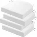 Outdoor Chair Cushions Set of 4, Thick 19" x 19" x 3" Outdoor Seat Cushions Patio Furniture Waterproof with Ties, Dining Pads