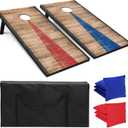 Cornhole Boards Set, 2 Regulation Size 4x2 Ft Cornhole Boards with 8 All-Weather Bean Bags and Carrying Case, Outdoor Corn Hole Games for Adults