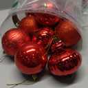 KI Store Red Christmas Balls 20pcs 3.15-Inch Christmas Tree Decoration Ornaments for Xmas Tree Holiday Wreath Garland Decor Ornaments Hooks Included