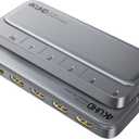 HDMI Splitter 1 in 4 Out, WARRKY 4K Power HDMI Splitter 1x4, [Ultra-Thin Design, USB-C Powered, Easy to Set Up] Only Support Mirror/Duplicate Mode, for TV, Projector, Monitor, Set-Top Box, PC, Laptop